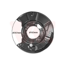 Protection disque frein arrière droit