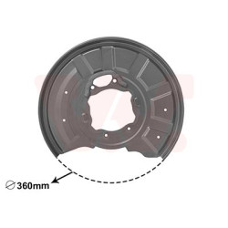 Protection disque frein arrière droit