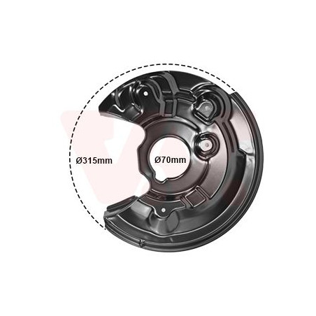 Protection disque frein arrière droit