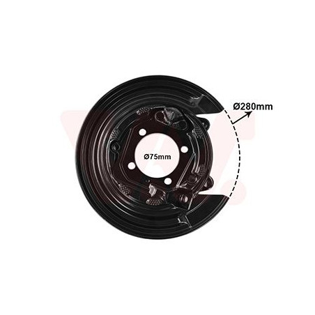Protection disque frein arrière droit pour diamètre du disque de frein [mm]  258