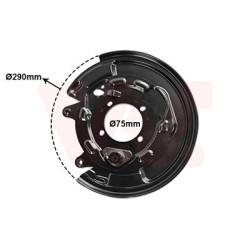 Protection disque frein arrière droit pour diamètre du disque de frein [mm]  269