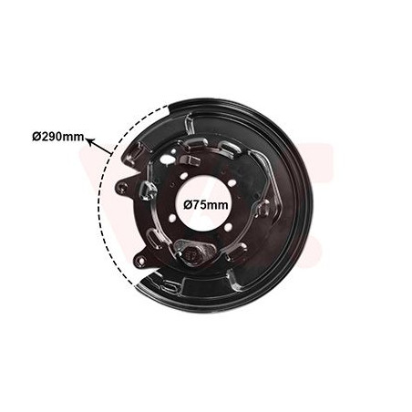 Protection disque frein arrière droit pour diamètre du disque de frein [mm]  269