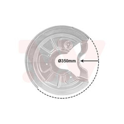 Protection disque frein arrière droit pour diamètre du disque de frein [mm]  272