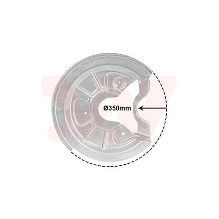 Protection disque frein arrière droit pour diamètre du disque de frein [mm]  272