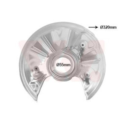 Protection disque frein arrière droit pour diamètre du disque de frein [mm]  300-310 pas 4x4