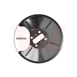 Protection disque frein arrière droit