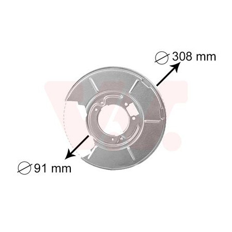 Protection disque frein arrière droit