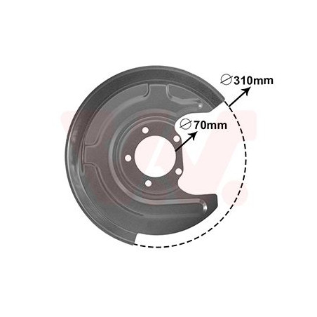 Protection disque frein arrière droit