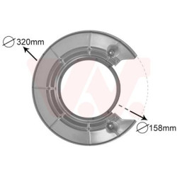 Protection disque frein arrière droit