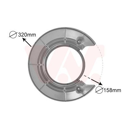 Protection disque frein arrière droit