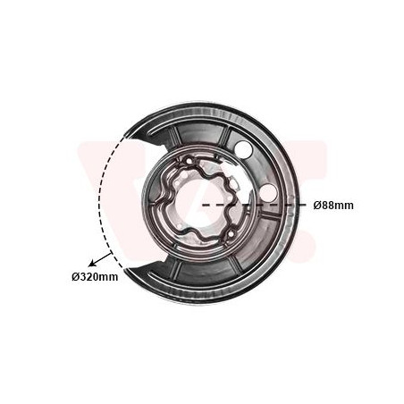 Protection disque frein arrière gauche