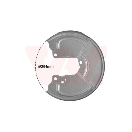 Protection disque frein arrière gauche