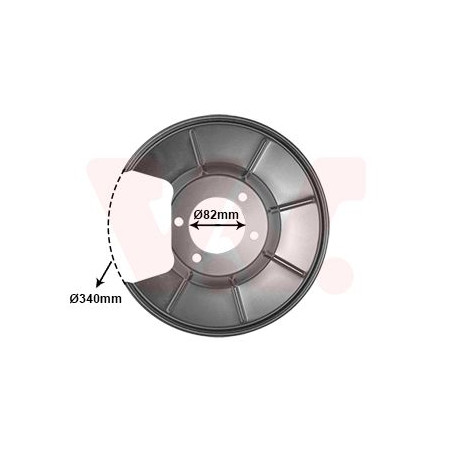 Protection disque frein arrière gauche