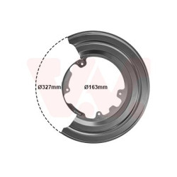 Protection disque frein arrière gauche