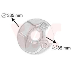 Protection disque frein arrière gauche