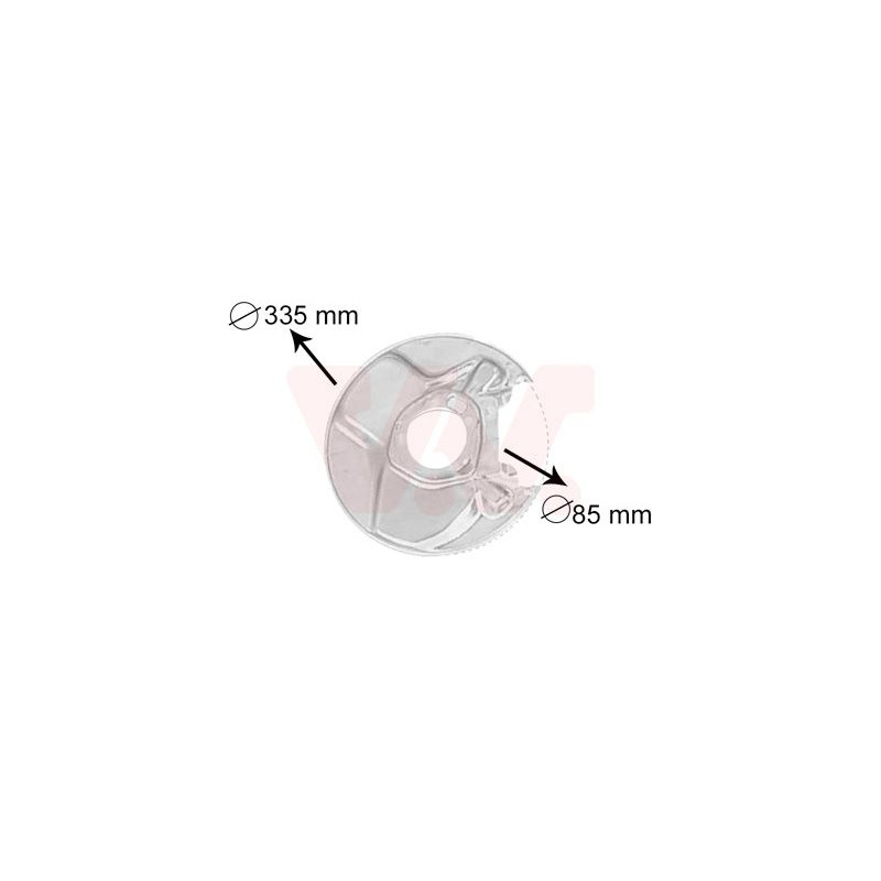 Protection disque frein arrière gauche