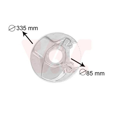 Protection disque frein arrière gauche
