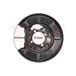 Protection disque frein arrière gauche