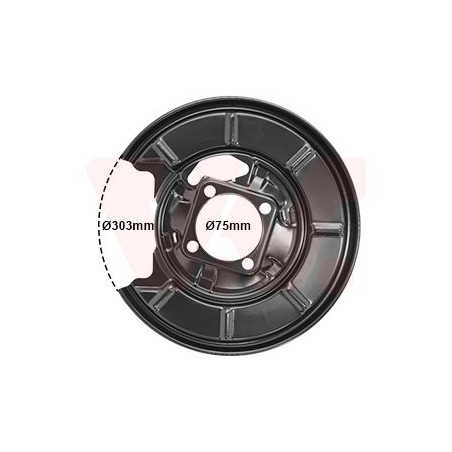 Protection disque frein arrière gauche