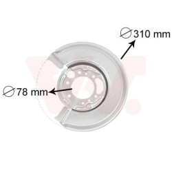 Protection disque frein arrière gauche