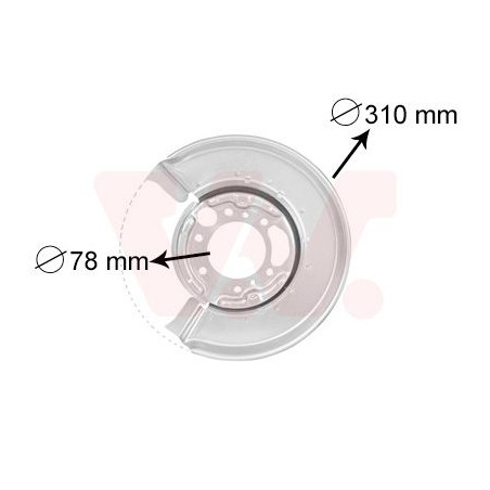Protection disque frein arrière gauche