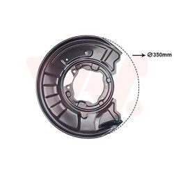 Protection disque frein arrière gauche