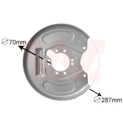 Protection disque frein arrière gauche