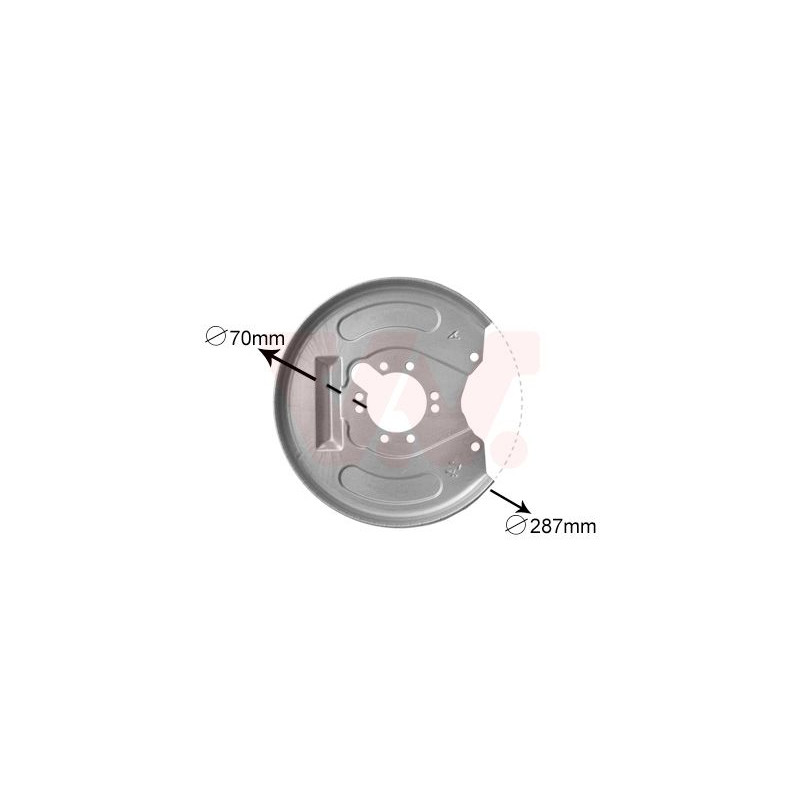 Protection disque frein arrière gauche