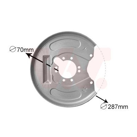 Protection disque frein arrière gauche