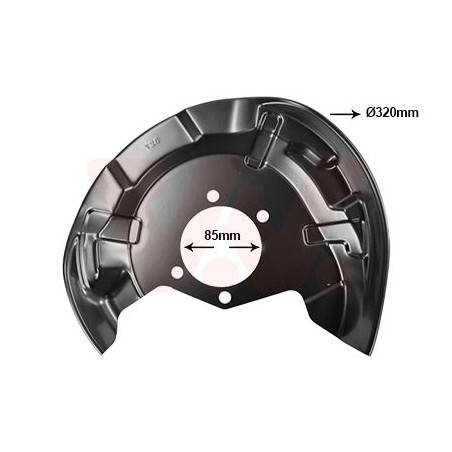 Protection disque frein arrière gauche