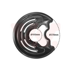 Protection disque frein arrière gauche