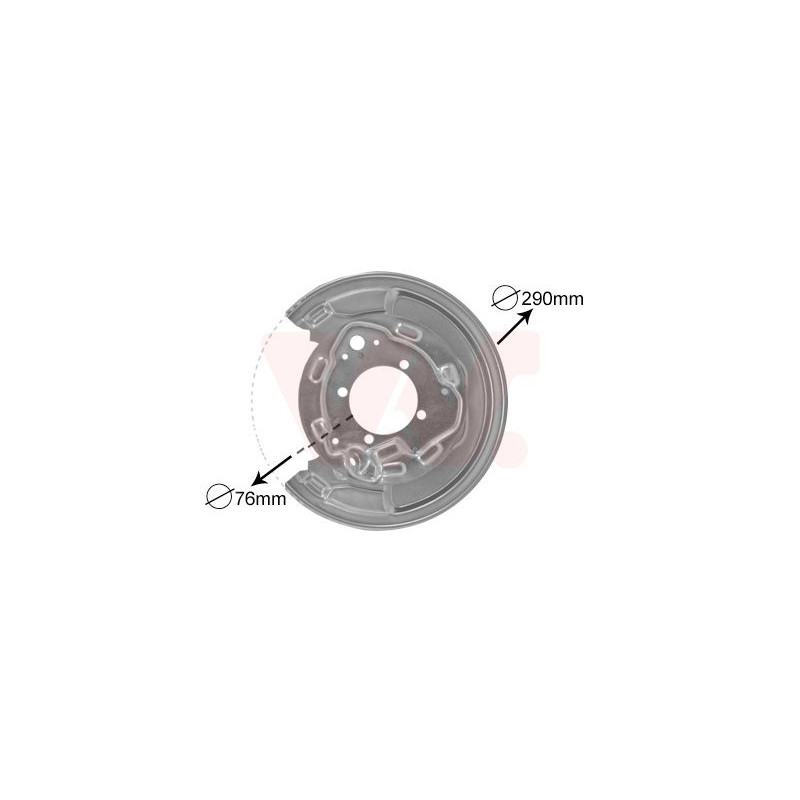 Protection disque frein arrière gauche