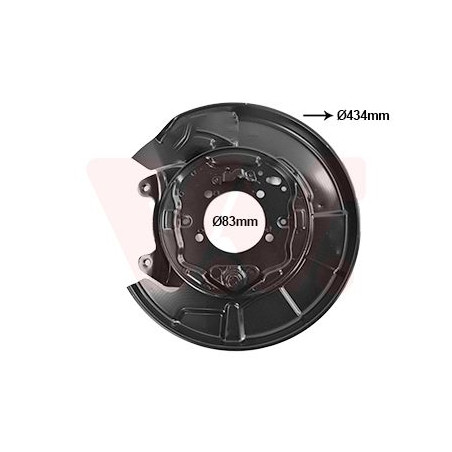 Protection disque frein arrière gauche