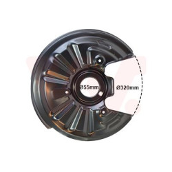 Protection disque frein arrière gauche