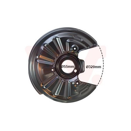 Protection disque frein arrière gauche