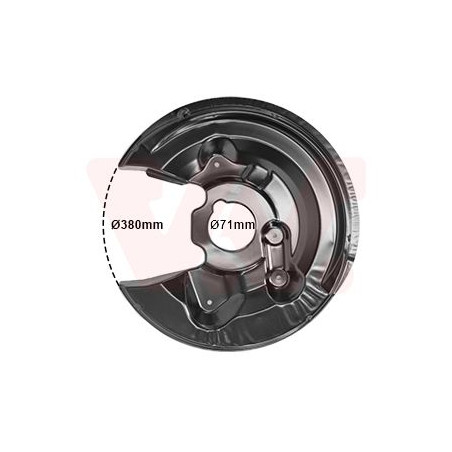 Protection disque frein arrière gauche