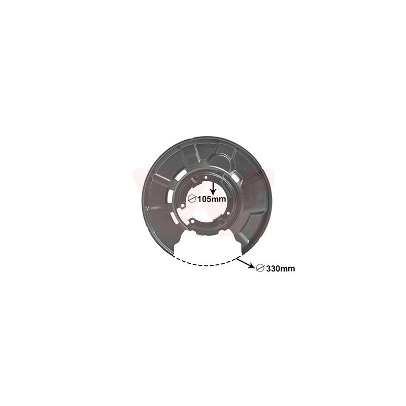 Protection disque frein arrière gauche