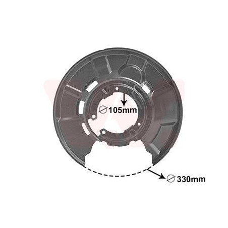 Protection disque frein arrière gauche