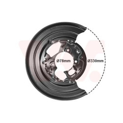 Protection disque frein arrière gauche