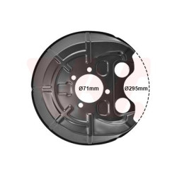 Protection disque frein arrière gauche