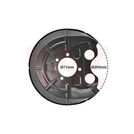 Protection disque frein arrière gauche