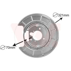Protection disque frein arrière gauche