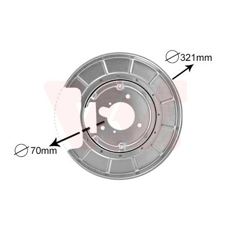 Protection disque frein arrière gauche
