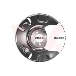 Protection disque frein arrière gauche