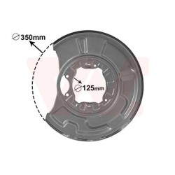 Protection disque frein arrière gauche