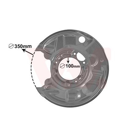 Protection disque frein arrière gauche