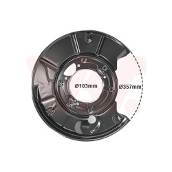 Protection disque frein arrière gauche