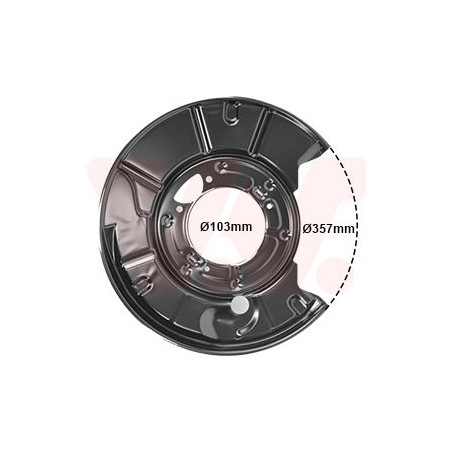 Protection disque frein arrière gauche