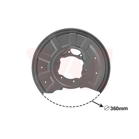 Protection disque frein arrière gauche