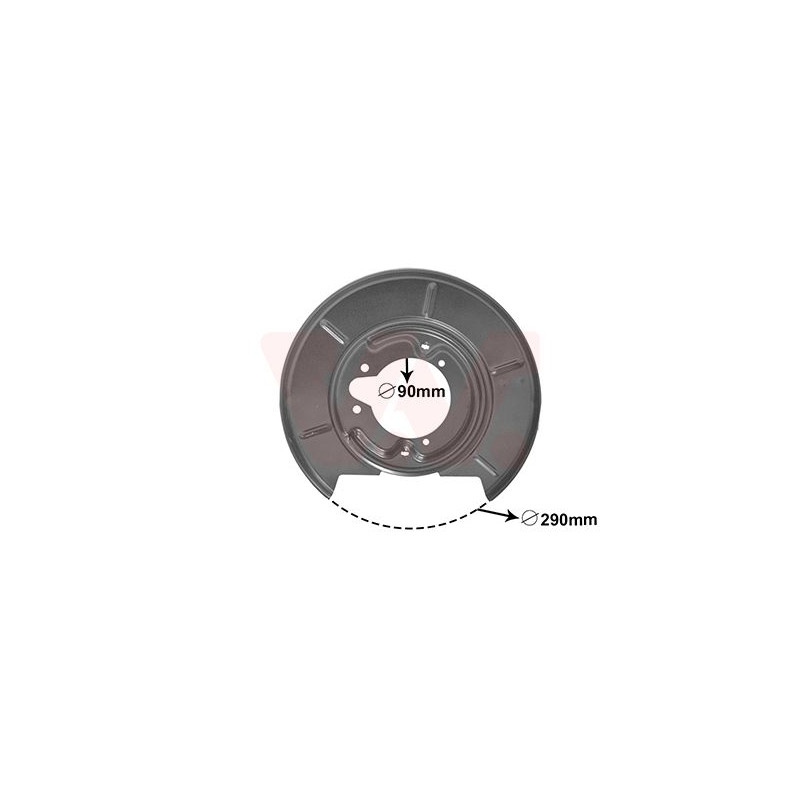 Protection disque frein arrière gauche